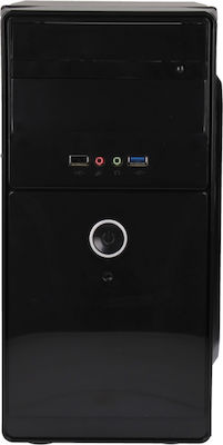 Gembird Fornax 200 Midi Tower Κουτί Υπολογιστή Μαύρο