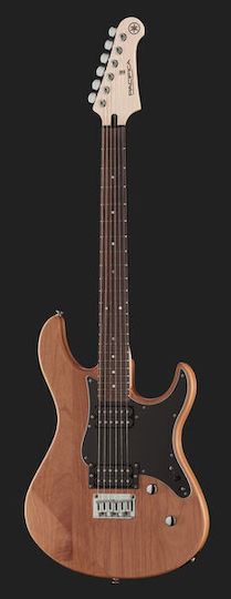 Yamaha PAC-120H Elektrische Gitarre Stratocaster mit HH Tonabnehmerkonfiguration Yellow Natural Satin