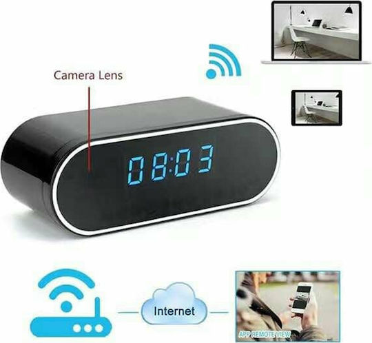 Factory Κρυφή Κάμερα WiFi Ρολόι 1080p με Υποδοχή για Κάρτα Μνήμης και Ανιχνευτή Κίνησης