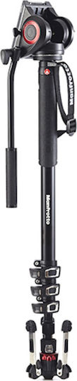 Manfrotto Xpro 4 Section Video Monopod W Fluid Head & Fluidtech Base Μονόποδο