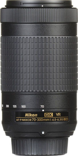 Nikon Crop Φωτογραφικός Φακός AF-P DX Nikkor 70-300mm f/4.5-6.3G ED VR Tele Zoom για Nikon F Mount Μαύρος