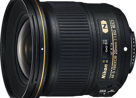Nikon Full Frame Φωτογραφικός Φακός AF-S Nikkor 20mm f/1.8G ED Wide Angle για Nikon F Mount Μαύρος