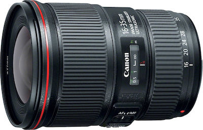 Canon Пълен кадър Камерен Обектив 16-35mm f/4L IS USM Широкоъгълно увеличение за Канон EF Монтаж Черен