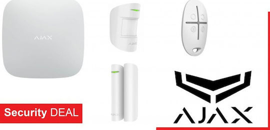 Ajax Systems StarterKit Wireless Alarm System with Motion Detector , Door Sensor , Remote and Hub (GSM) Black