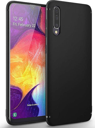 Hurtel Matt Back Cover Silicon Negru (Galaxy A50)