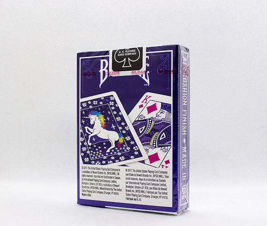 Bicycle Unicorn Collectible Playing Cards Laminated Purple