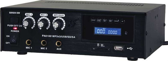 LTC Audio PAA60USB Τελικός Μικροφωνικός Ενισχυτής 3.0 Καναλιών 35W και Σύνδεση USB