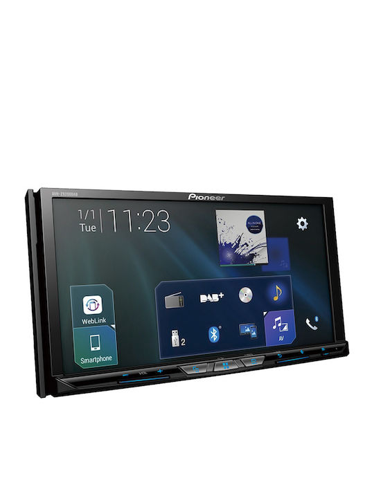 Pioneer Ηχοσύστημα Αυτοκινήτου 2DIN με A/C (Bluetooth/USB/AUX/WiFi/GPS/Apple-Carplay/Android-Auto) με Οθόνη Αφής 7" & Αποσπώμενη Πρόσοψη