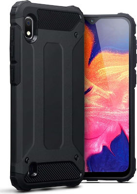 Hurtel Tough Armor Synthetic Back Cover Durable Black (Galaxy A10)