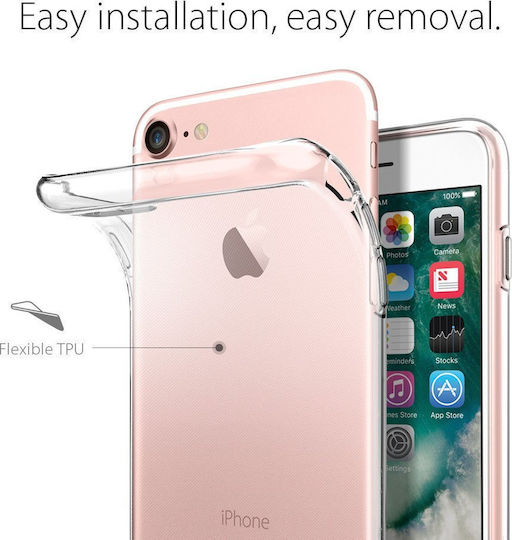 Spigen Liquid Crystal Umschlag Rückseite Silikon Transparent (iPhone 7 / 8 / SE 2020 / SE 2022)