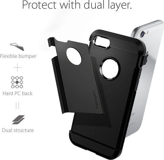 Spigen Tough Armor 2 Back Cover Πλαστικό Μαύρο (iPhone 8/7)