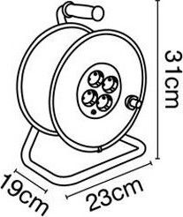VK Lighting Empty Spool for Extension Cord Black