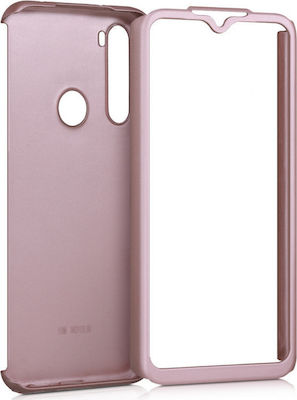 KWmobile Full Body Case & Tempered Glass Plastic 360 Full Cover Rose Gold (Redmi Note 8)