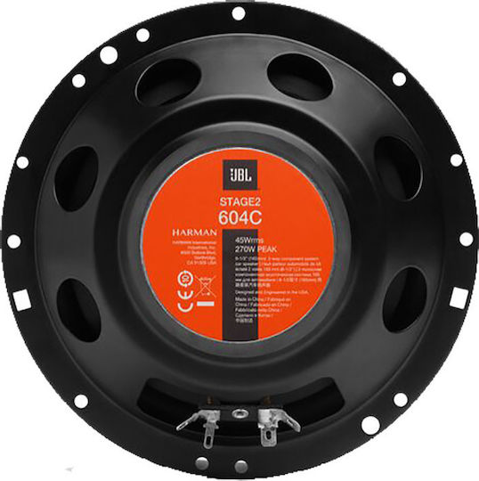 JBL Stage2 604C Σετ Ηχεία Αυτοκινήτου Διαιρούμενα 6.5" με 45W RMS (2 Δρόμων)