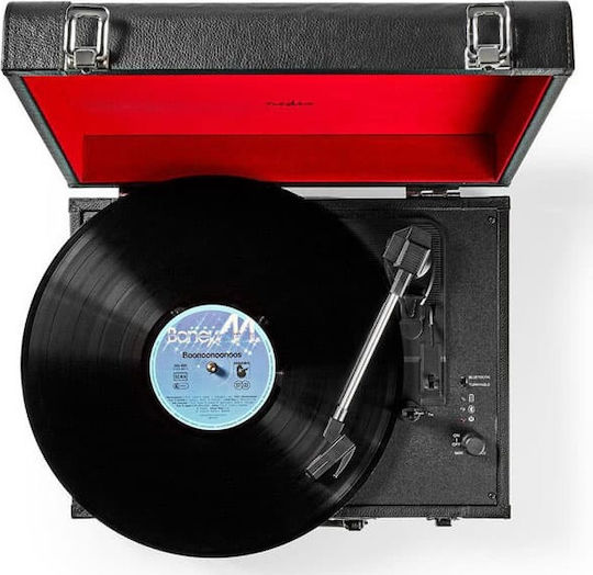Nedis TURN210BK Suitcase Turntables with Preamp and Built-in Speakers Black