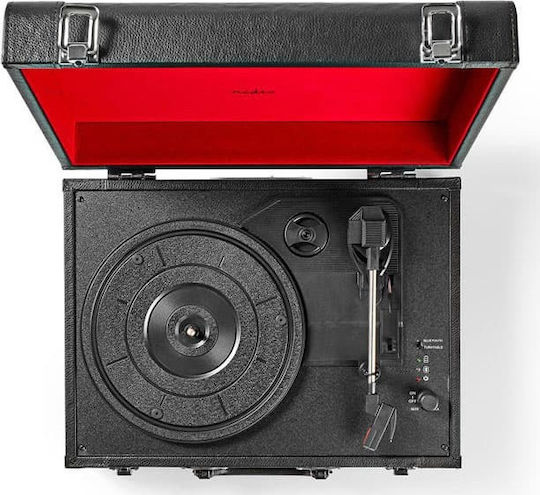 Nedis TURN210BK Suitcase Turntables with Preamp and Built-in Speakers Black