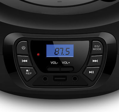 NOD Φορητό Ηχοσύστημα Intro με CD / USB / Ραδιόφωνο σε Μαύρο Χρώμα