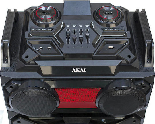 Akai Proffesional Karaoke Speaker with Wireless Microphone and Lighting Effects ABTS-T1203 Black