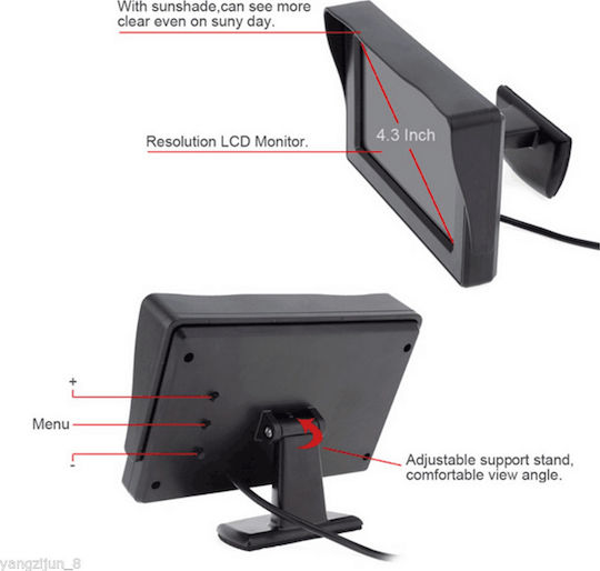 4.3" Car Screen for Dashboard Universal