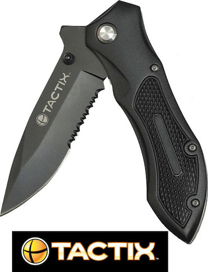 Tactix Pocket Knife Black with Blade made of Stainless Steel