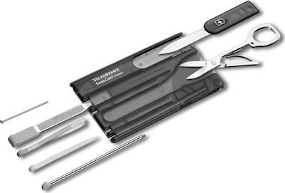 Victorinox Swisscard Karten-Multitool Schwarz mit Klinge aus Rostfreier Stahl in Scheide