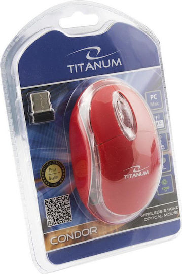 Esperanza Titanum TM120 Ασύρματο Mini Ποντίκι Κόκκινο