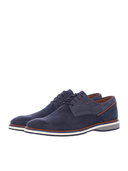 Damiani Men's Leather Casual Shoes Blue