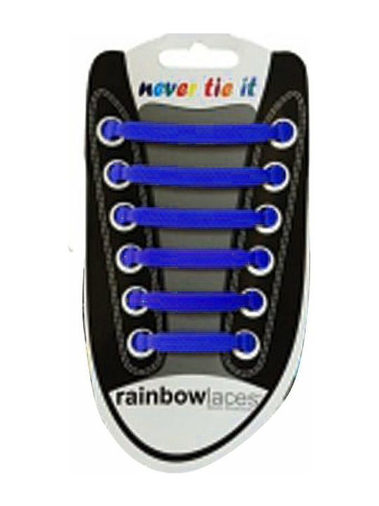 Rainbow Κορδόνια Παπουτσιών Σιλικόνης Μαύρα