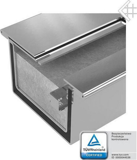 Kratki Golf Horizontal Tuv Επιτοίχιο Τζάκι Βιοαιθανόλης Εσωτερικού Χώρου Μαύρο 64.8x15x37.4cm