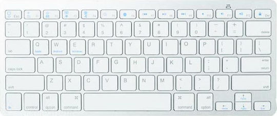 Ultra Thin Slim Mini Wireless Bluetooth Keyboard Only English US Silver