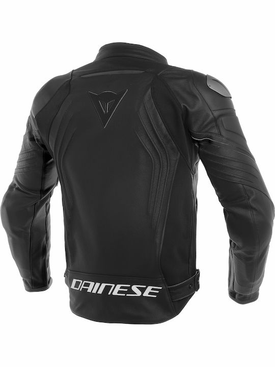 Dainese Racing 3 De iarnă Bărbătesc Geacă de motocicletă De piele Negru