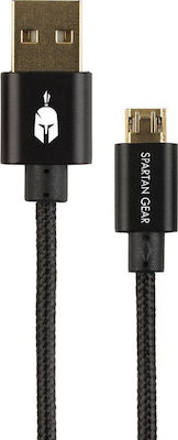 Spartan Gear USB Double Sided Charging Cable 3m Καλώδιο για PS4 / Xbox One σε Μαύρο χρώμα