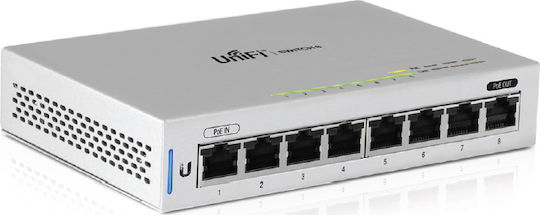 Ubiquiti Unifi Switch 8 Managed L2 PoE+ Switch με 8 Θύρες Gigabit (1Gbps) Ethernet