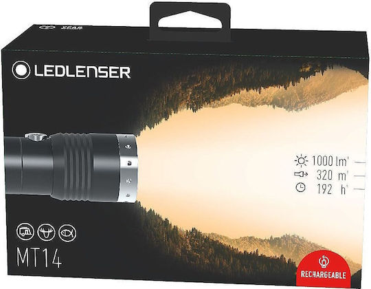 LedLenser Επαναφορτιζόμενος Φακός LED IPX4 με Μέγιστη Φωτεινότητα 1000lm MT14
