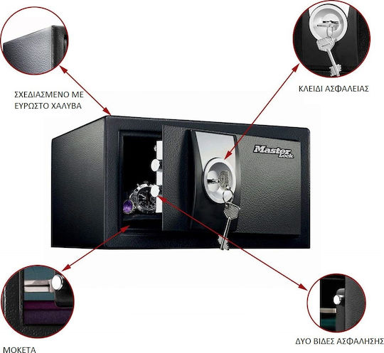 Master Lock X031ML Χρηματοκιβώτιο Ξενοδοχείου με Κλειδί Μ29xΠ26.4xΥ16.7cm Βάρους 4.4kg