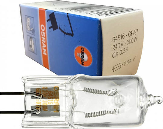 Osram Halogenlampe für Fassung GY6.35 mit Leistung 300W 240V