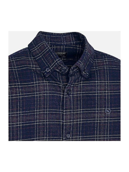 Mayoral Kids Checked Shirt Blue