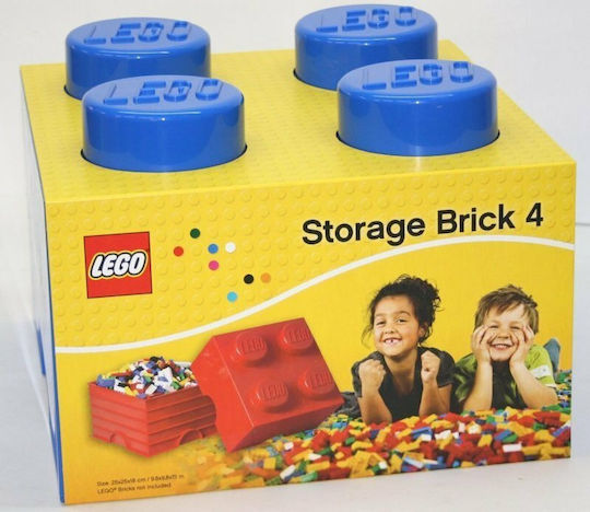 LEGO Παιδικό Κουτί Αποθήκευσης από Πλαστικό 4-Stud Μπλε 25x25x18cm