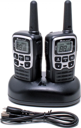Midland XT50 Wireless Transceiver PMR 0.5W with Monochrome Screen Set of 2pcs