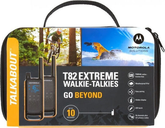 Motorola Talkabout T82 Extreme Transmițător Wireless PMR 0.5W cu Ecran Monocrom Set 2buc