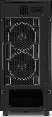 Sharkoon REV200 Gaming Midi Tower Κουτί Υπολογιστή με Πλαϊνό Παράθυρο και RGB Φωτισμό Μαύρο