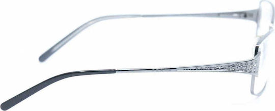 Prada Women's Metal Silver Prescription Eyeglass Frame VPR67H 5BQ1O1