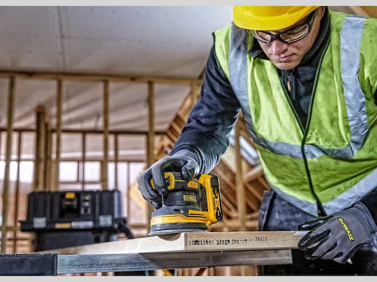 DEWALT -XJ Έκκεντρο Τριβείο 125mm Μπαταρίας 18V Solo με Ρύθμιση Ταχύτητας και με Σύστημα Αναρρόφησης