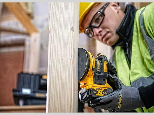DEWALT -XJ Έκκεντρο Τριβείο 125mm Μπαταρίας 18V Solo με Ρύθμιση Ταχύτητας και με Σύστημα Αναρρόφησης