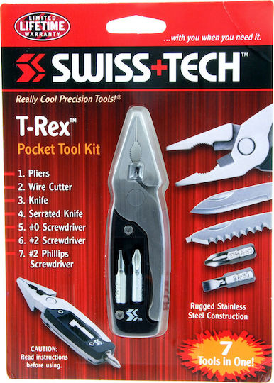 Swiss Tech T-rex Πολυεργαλείο Μαύρο σε Θήκη