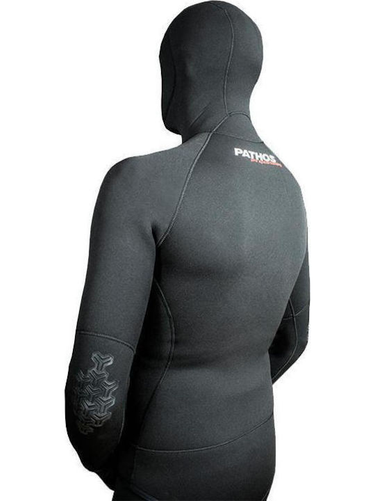 Pathos Onyx Divisible Wetsuit Shaved with Chest Pad for Speargun Black 7mm