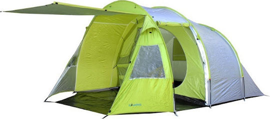 Campus Serengeti Καλοκαιρινή Σκηνή Camping Τούνελ Πράσινη με Διπλό Πανί για 6 Άτομα 415x260x185εκ.