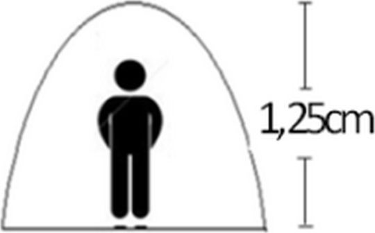Campus Автоматична Лятна Къмпинг Сцена Igloo Зелена с Двойна Плат за 4 Човека 205x205x120см
