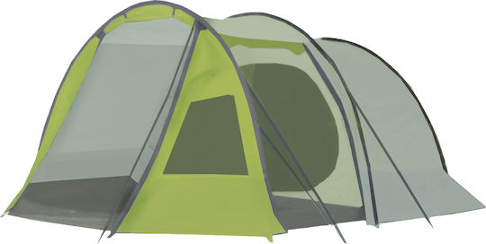 Campus Serengeti Καλοκαιρινή Σκηνή Camping Τούνελ Πράσινη με Διπλό Πανί για 6 Άτομα 415x260x185εκ.
