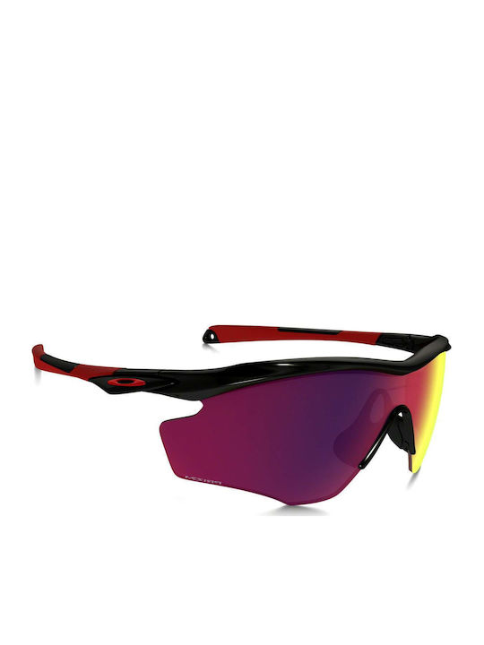 Oakley M2 Frame XL Men's Sunglasses with Black Plastic Frame and Purple Mirror Lens OO9343-08